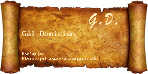 Gál Domicián névjegykártya